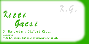 kitti gacsi business card